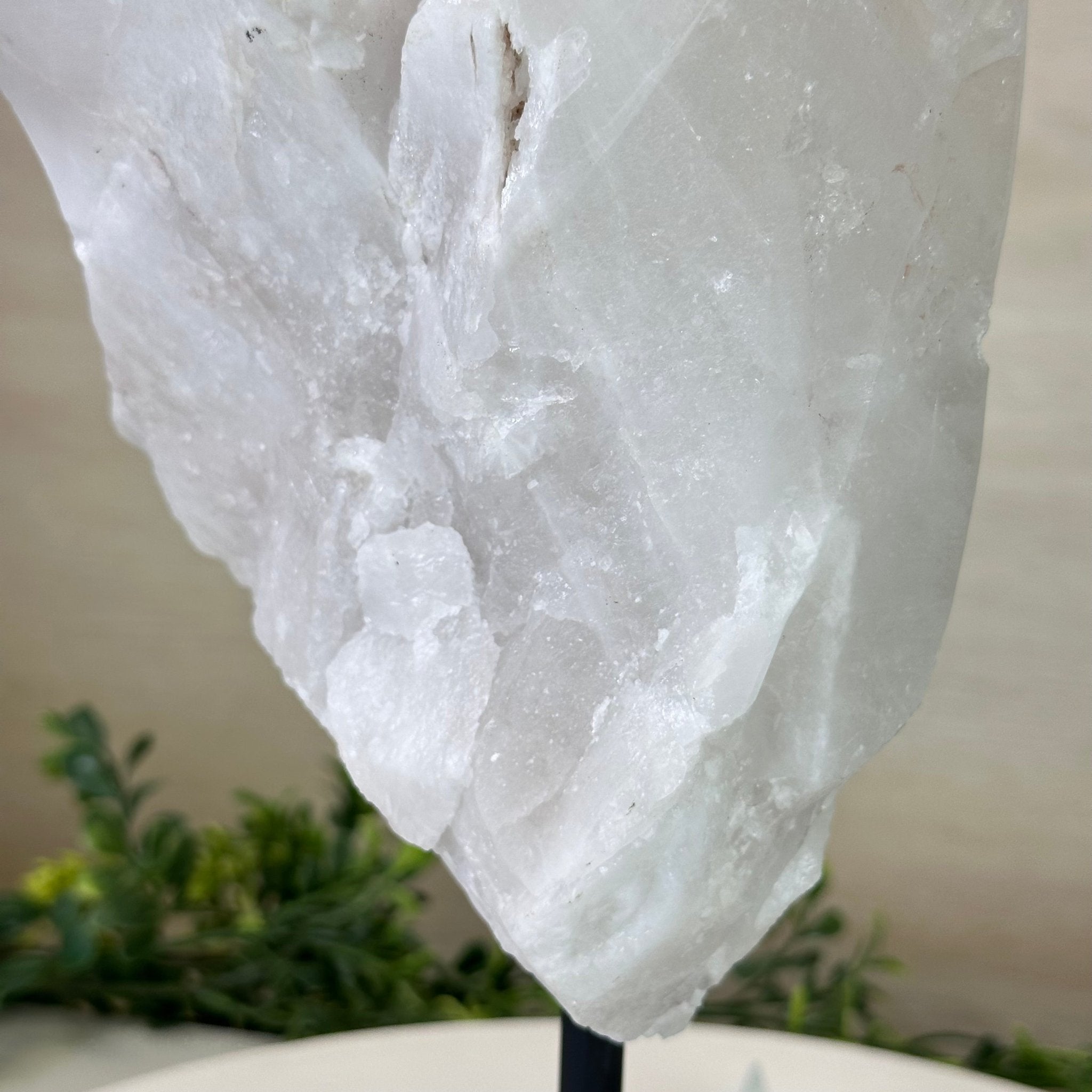 Clear Quartz Crystal Point on a Metal Stand, 11.9 lbs & 14.4" Tall #3122CQ - 029 - Brazil GemsBrazil GemsClear Quartz Crystal Point on a Metal Stand, 11.9 lbs & 14.4" Tall #3122CQ - 029Crystal Points3122CQ - 029