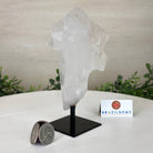 Clear Quartz Crystal Point on a Metal Stand, 1.4 lbs & 6" Tall #3122CQ - 013 - Brazil GemsBrazil GemsClear Quartz Crystal Point on a Metal Stand, 1.4 lbs & 6" Tall #3122CQ - 013Crystal Points3122CQ - 013