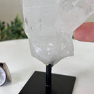 Clear Quartz Crystal Point on a Metal Stand, 1.4 lbs & 6" Tall #3122CQ - 013 - Brazil GemsBrazil GemsClear Quartz Crystal Point on a Metal Stand, 1.4 lbs & 6" Tall #3122CQ - 013Crystal Points3122CQ - 013