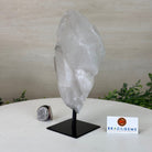 Clear Quartz Crystal Point on a Metal Stand, 1.8 lbs & 7.2" Tall #3122CQ - 022 - Brazil GemsBrazil GemsClear Quartz Crystal Point on a Metal Stand, 1.8 lbs & 7.2" Tall #3122CQ - 022Crystal Points3122CQ - 022