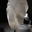 Clear Quartz Crystal Point on a Metal Stand, 1.8 lbs & 7.2" Tall #3122CQ - 022 - Brazil GemsBrazil GemsClear Quartz Crystal Point on a Metal Stand, 1.8 lbs & 7.2" Tall #3122CQ - 022Crystal Points3122CQ - 022