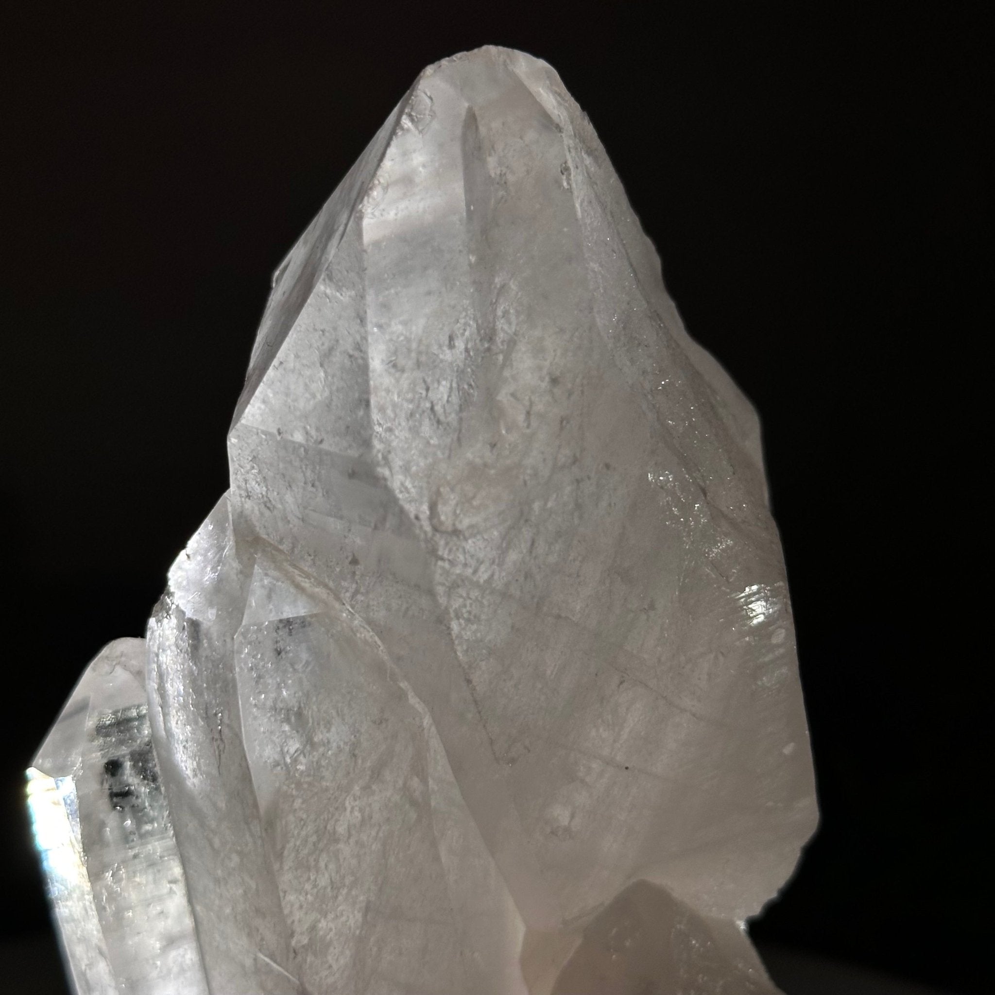 Clear Quartz Crystal Point on a Metal Stand, 1.8 lbs & 7.2" Tall #3122CQ - 022 - Brazil GemsBrazil GemsClear Quartz Crystal Point on a Metal Stand, 1.8 lbs & 7.2" Tall #3122CQ - 022Crystal Points3122CQ - 022