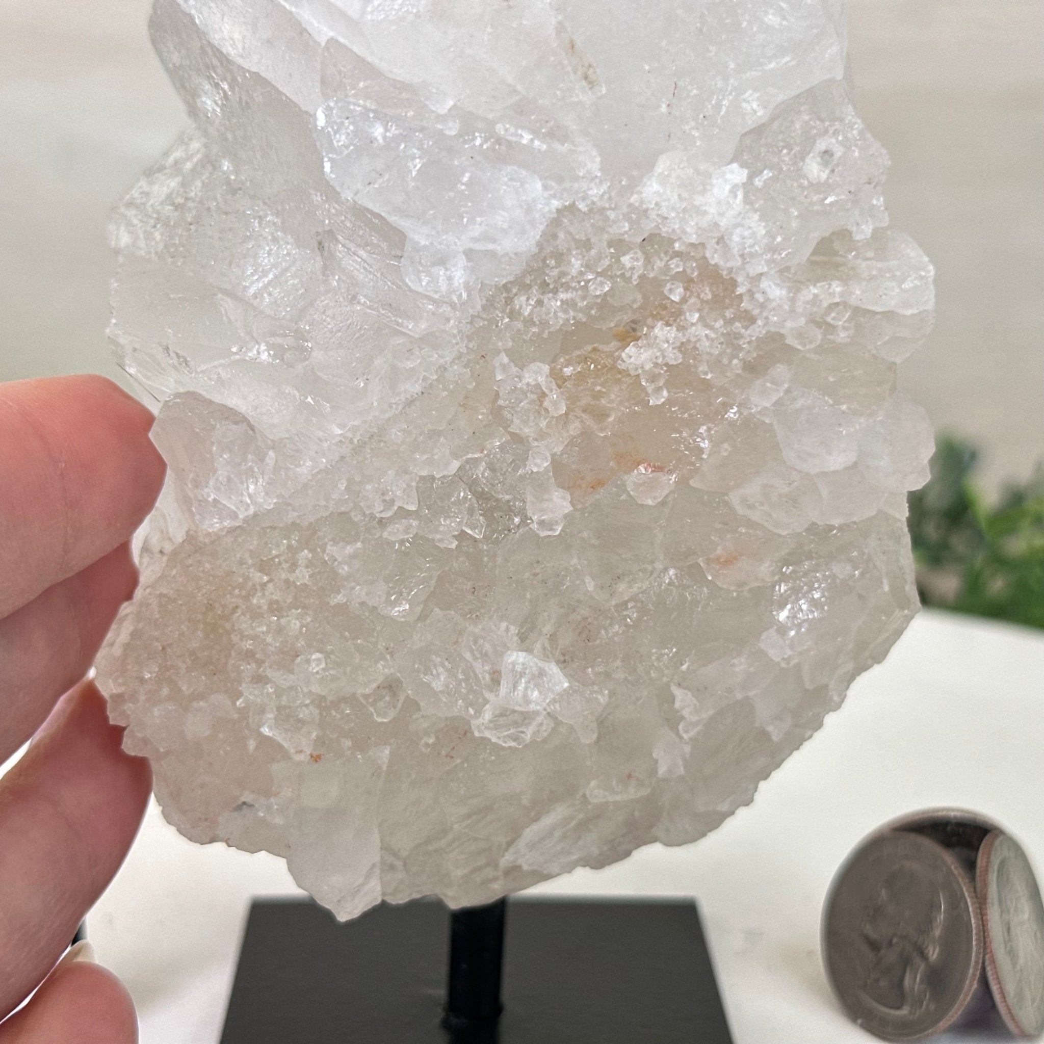 Clear Quartz Crystal Point on a Metal Stand, 2.4 lbs & 6.5" Tall #3122CQ - 015 - Brazil GemsBrazil GemsClear Quartz Crystal Point on a Metal Stand, 2.4 lbs & 6.5" Tall #3122CQ - 015Crystal Points3122CQ - 015