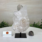 Clear Quartz Crystal Point on a Metal Stand, 2.4 lbs & 6.5" Tall #3122CQ - 015 - Brazil GemsBrazil GemsClear Quartz Crystal Point on a Metal Stand, 2.4 lbs & 6.5" Tall #3122CQ - 015Crystal Points3122CQ - 015