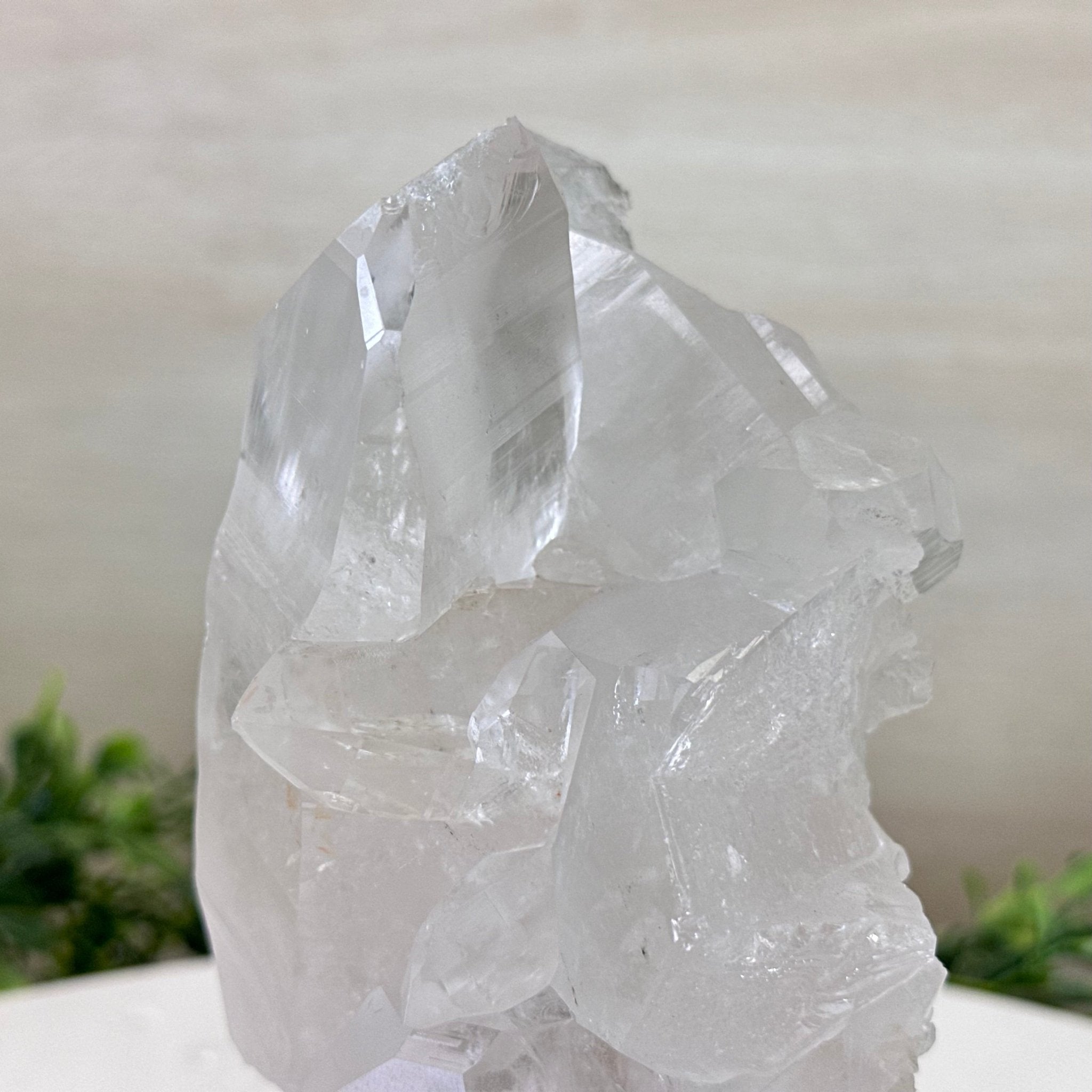 Clear Quartz Crystal Point on a Metal Stand, 2.4 lbs & 6.5" Tall #3122CQ - 015 - Brazil GemsBrazil GemsClear Quartz Crystal Point on a Metal Stand, 2.4 lbs & 6.5" Tall #3122CQ - 015Crystal Points3122CQ - 015