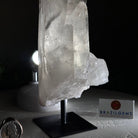 Clear Quartz Crystal Point on a Metal Stand, 2.4 lbs & 7.7" Tall #3122CQ - 014 - Brazil GemsBrazil GemsClear Quartz Crystal Point on a Metal Stand, 2.4 lbs & 7.7" Tall #3122CQ - 014Crystal Points3122CQ - 014