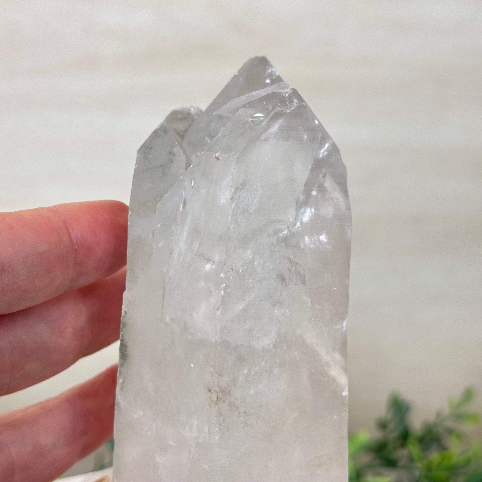 Clear Quartz Crystal Point on a Metal Stand, 2.4 lbs & 7.7" Tall #3122CQ - 014 - Brazil GemsBrazil GemsClear Quartz Crystal Point on a Metal Stand, 2.4 lbs & 7.7" Tall #3122CQ - 014Crystal Points3122CQ - 014