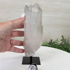 Clear Quartz Crystal Point on a Metal Stand, 2.4 lbs & 7.7" Tall #3122CQ - 014 - Brazil GemsBrazil GemsClear Quartz Crystal Point on a Metal Stand, 2.4 lbs & 7.7" Tall #3122CQ - 014Crystal Points3122CQ - 014