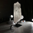 Clear Quartz Crystal Point on a Metal Stand, 2.4 lbs & 7.7" Tall #3122CQ - 014 - Brazil GemsBrazil GemsClear Quartz Crystal Point on a Metal Stand, 2.4 lbs & 7.7" Tall #3122CQ - 014Crystal Points3122CQ - 014