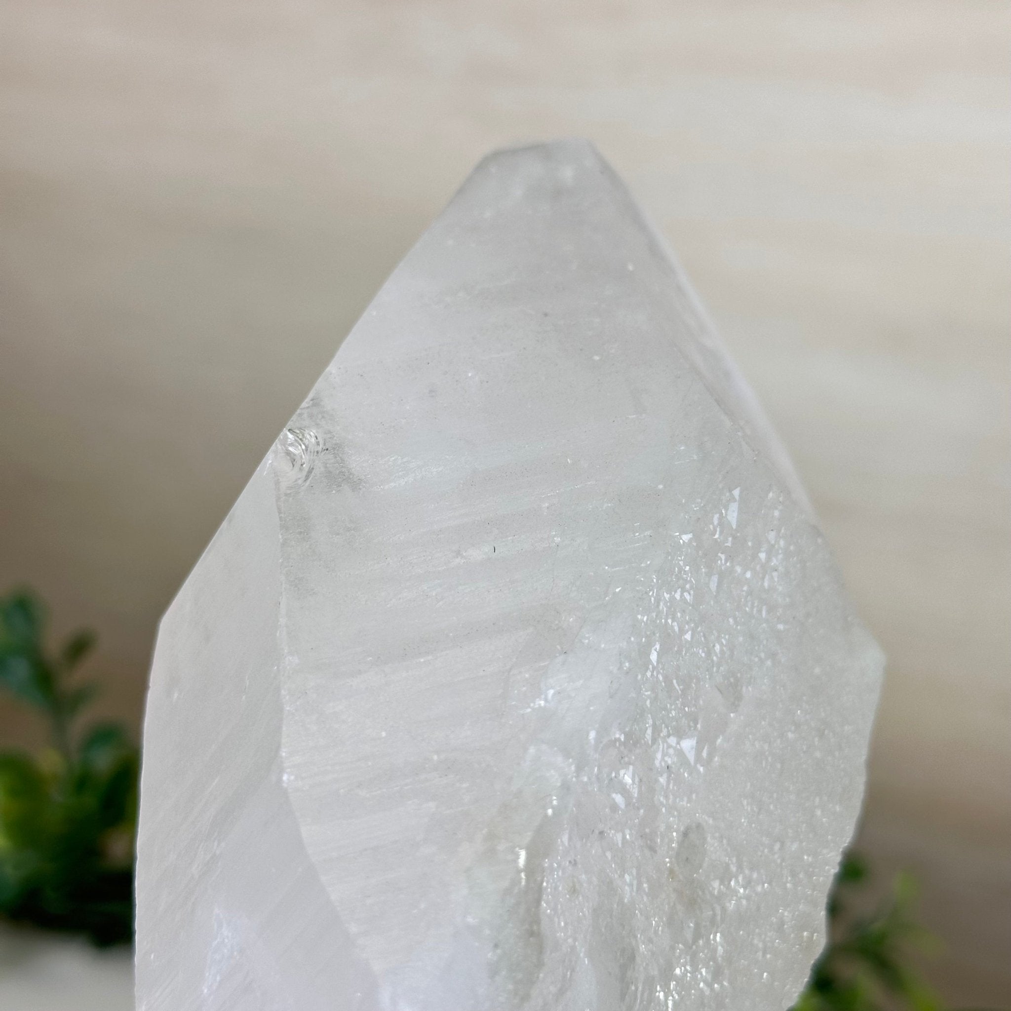 Clear Quartz Crystal Point on a Metal Stand, 3 lbs & 8.4" Tall #3122CQ - 023 - Brazil GemsBrazil GemsClear Quartz Crystal Point on a Metal Stand, 3 lbs & 8.4" Tall #3122CQ - 023Crystal Points3122CQ - 023