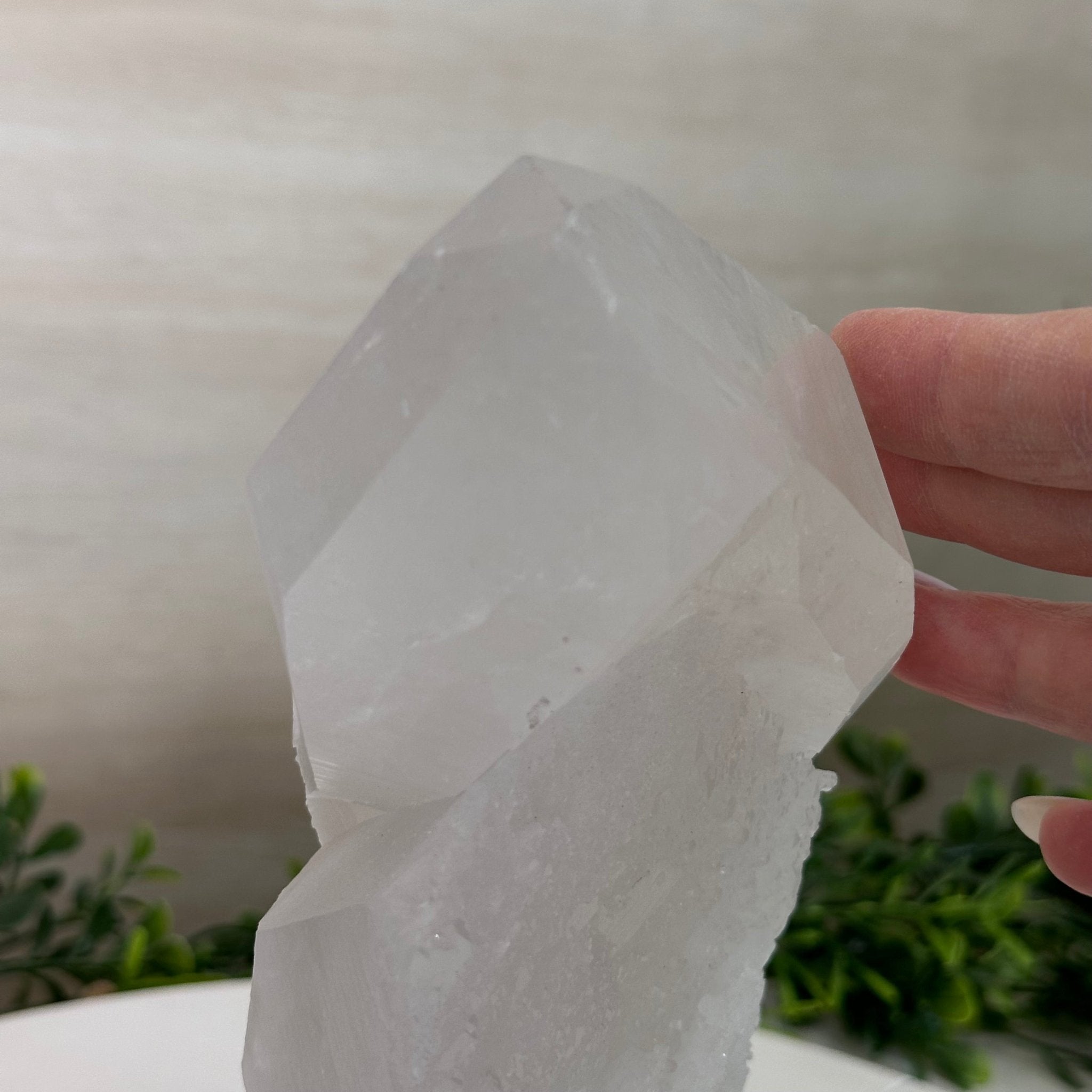 Clear Quartz Crystal Point on a Metal Stand, 3 lbs & 8.4" Tall #3122CQ - 023 - Brazil GemsBrazil GemsClear Quartz Crystal Point on a Metal Stand, 3 lbs & 8.4" Tall #3122CQ - 023Crystal Points3122CQ - 023