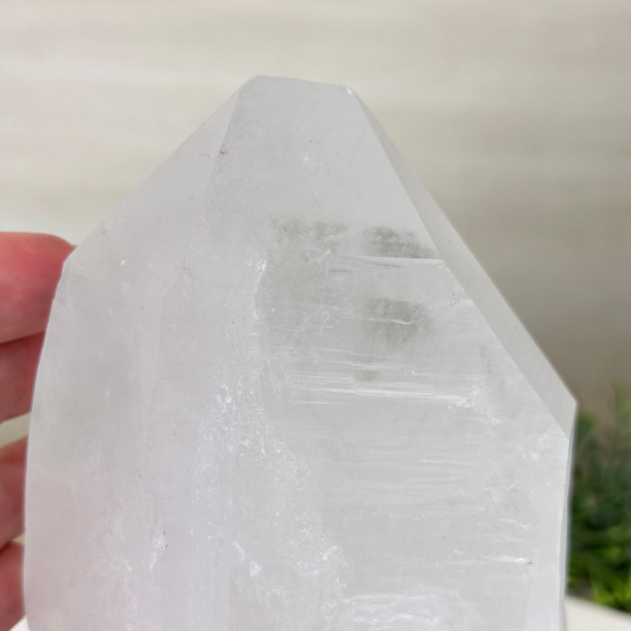 Clear Quartz Crystal Point on a Metal Stand, 3.1 lbs & 6.8" Tall #3122CQ - 024 - Brazil GemsBrazil GemsClear Quartz Crystal Point on a Metal Stand, 3.1 lbs & 6.8" Tall #3122CQ - 024Crystal Points3122CQ - 024