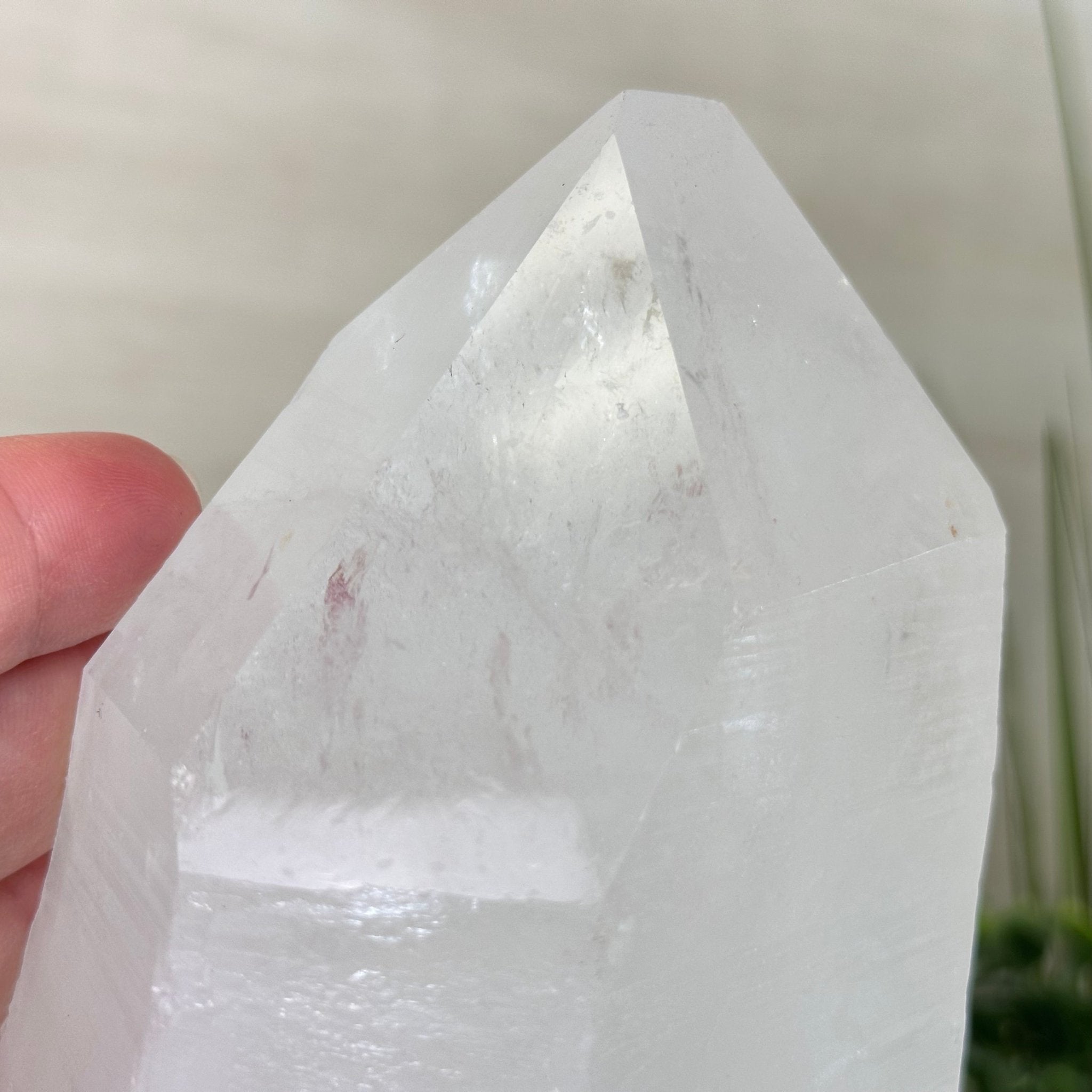 Clear Quartz Crystal Point on a Metal Stand, 3.1 lbs & 6.8" Tall #3122CQ - 024 - Brazil GemsBrazil GemsClear Quartz Crystal Point on a Metal Stand, 3.1 lbs & 6.8" Tall #3122CQ - 024Crystal Points3122CQ - 024