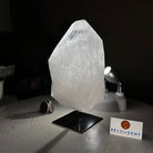 Clear Quartz Crystal Point on a Metal Stand, 3.1 lbs & 6.8" Tall #3122CQ - 024 - Brazil GemsBrazil GemsClear Quartz Crystal Point on a Metal Stand, 3.1 lbs & 6.8" Tall #3122CQ - 024Crystal Points3122CQ - 024