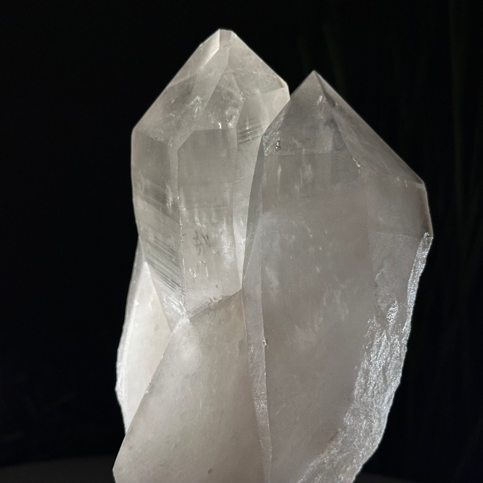 Clear Quartz Crystal Point on a Metal Stand, 3.6 lbs & 7.6" Tall #3122CQ - 016 - Brazil GemsBrazil GemsClear Quartz Crystal Point on a Metal Stand, 3.6 lbs & 7.6" Tall #3122CQ - 016Crystal Points3122CQ - 016