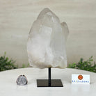 Clear Quartz Crystal Point on a Metal Stand, 3.6 lbs & 7.6" Tall #3122CQ - 016 - Brazil GemsBrazil GemsClear Quartz Crystal Point on a Metal Stand, 3.6 lbs & 7.6" Tall #3122CQ - 016Crystal Points3122CQ - 016