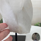 Clear Quartz Crystal Point on a Metal Stand, 3.6 lbs & 7.6" Tall #3122CQ - 016 - Brazil GemsBrazil GemsClear Quartz Crystal Point on a Metal Stand, 3.6 lbs & 7.6" Tall #3122CQ - 016Crystal Points3122CQ - 016