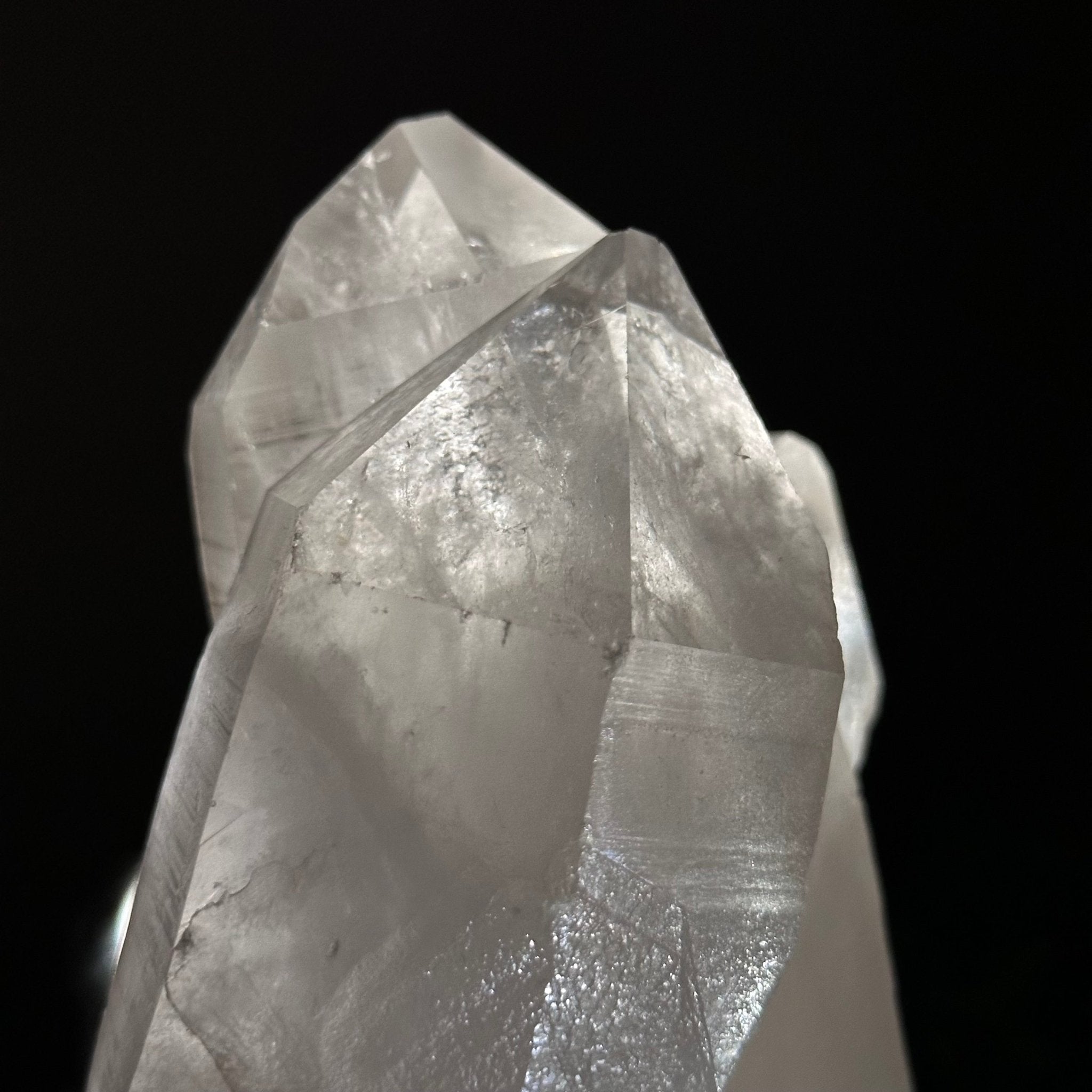 Clear Quartz Crystal Point on a Metal Stand, 3.6 lbs & 7.6" Tall #3122CQ - 016 - Brazil GemsBrazil GemsClear Quartz Crystal Point on a Metal Stand, 3.6 lbs & 7.6" Tall #3122CQ - 016Crystal Points3122CQ - 016