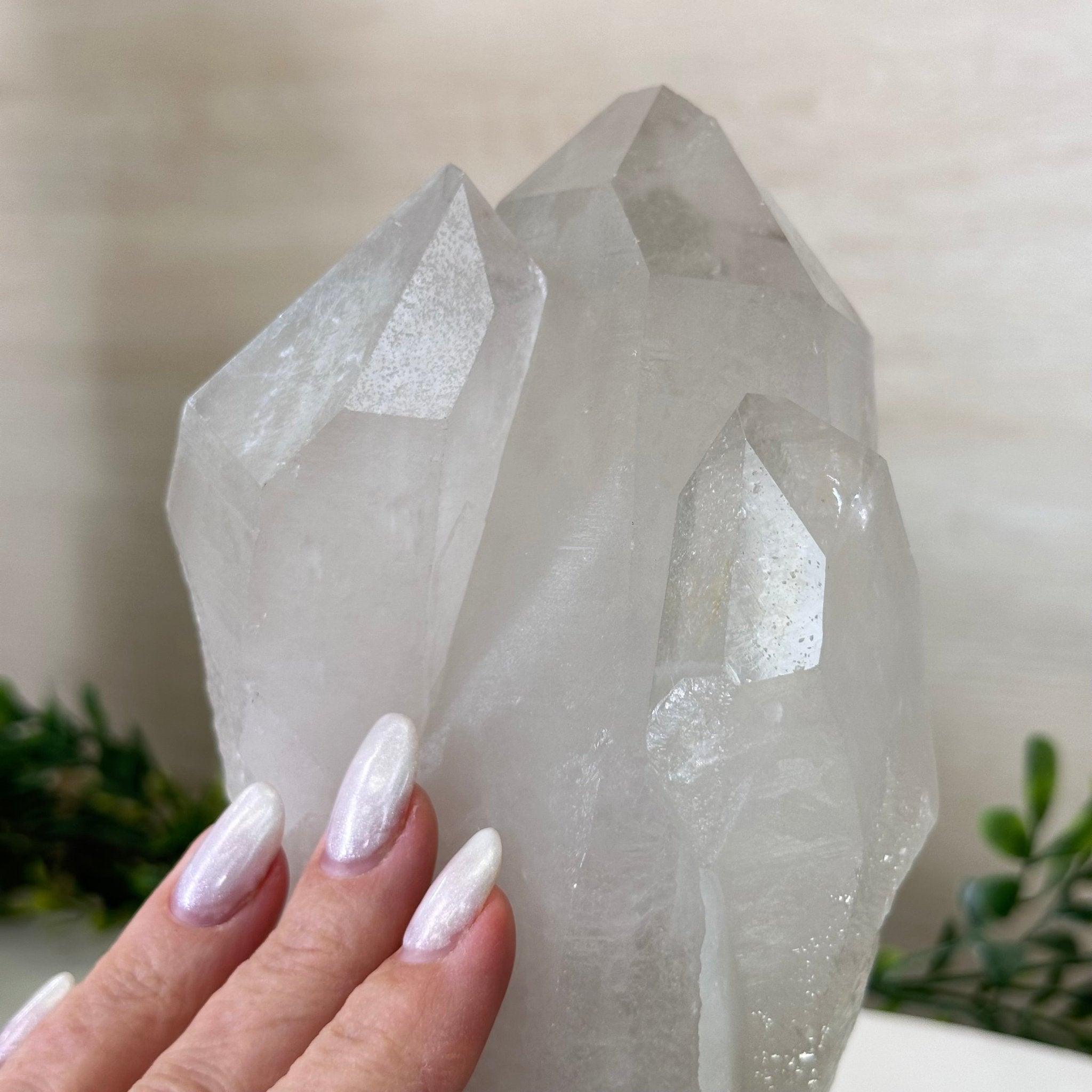 Clear Quartz Crystal Point on a Metal Stand, 3.6 lbs & 7.6" Tall #3122CQ - 016 - Brazil GemsBrazil GemsClear Quartz Crystal Point on a Metal Stand, 3.6 lbs & 7.6" Tall #3122CQ - 016Crystal Points3122CQ - 016