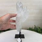 Clear Quartz Crystal Point on a Metal Stand, 3.8 lbs & 10.3" Tall #3122CQ - 025 - Brazil GemsBrazil GemsClear Quartz Crystal Point on a Metal Stand, 3.8 lbs & 10.3" Tall #3122CQ - 025Crystal Points3122CQ - 025