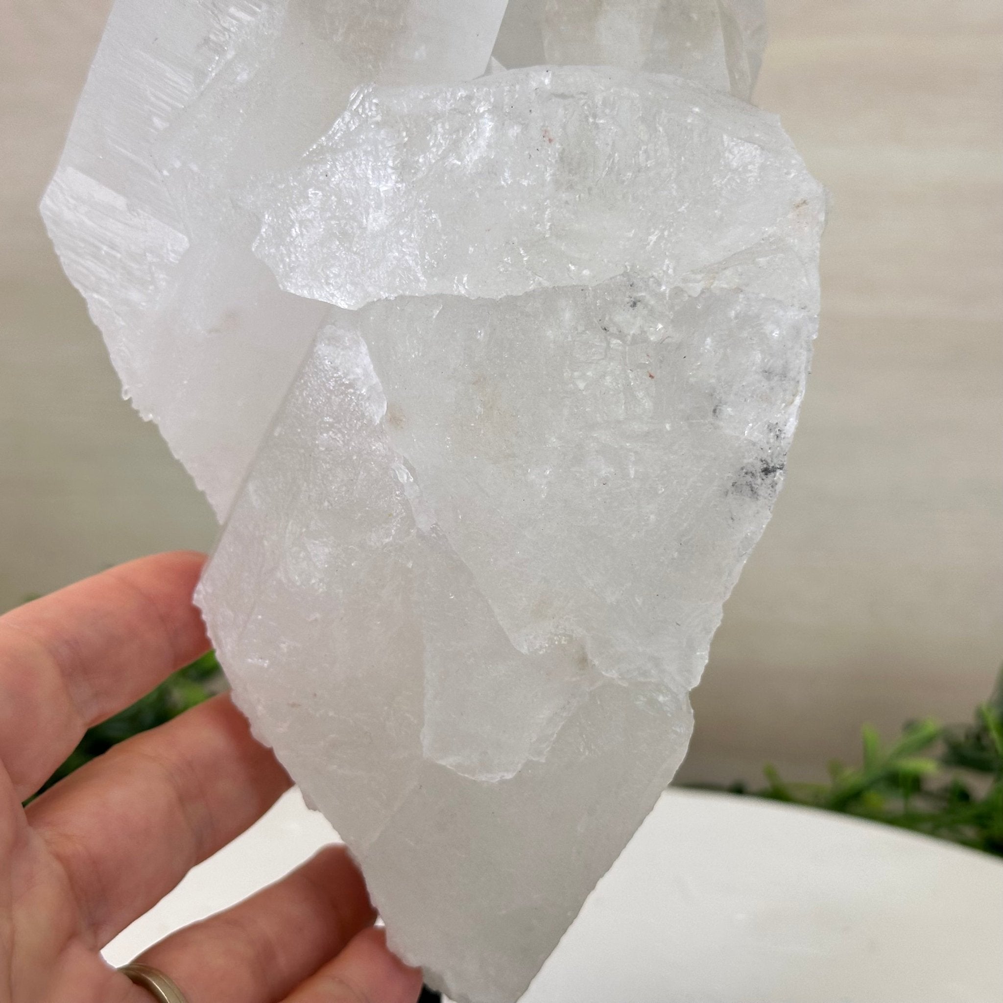 Clear Quartz Crystal Point on a Metal Stand, 3.8 lbs & 10.3" Tall #3122CQ - 025 - Brazil GemsBrazil GemsClear Quartz Crystal Point on a Metal Stand, 3.8 lbs & 10.3" Tall #3122CQ - 025Crystal Points3122CQ - 025