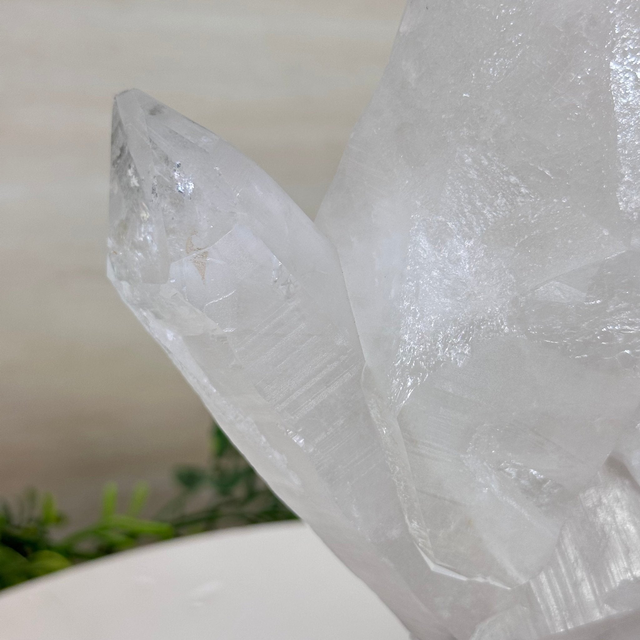 Clear Quartz Crystal Point on a Metal Stand, 4.4 lbs & 10.2" Tall #3122CQ - 026 - Brazil GemsBrazil GemsClear Quartz Crystal Point on a Metal Stand, 4.4 lbs & 10.2" Tall #3122CQ - 026Crystal Points3122CQ - 026