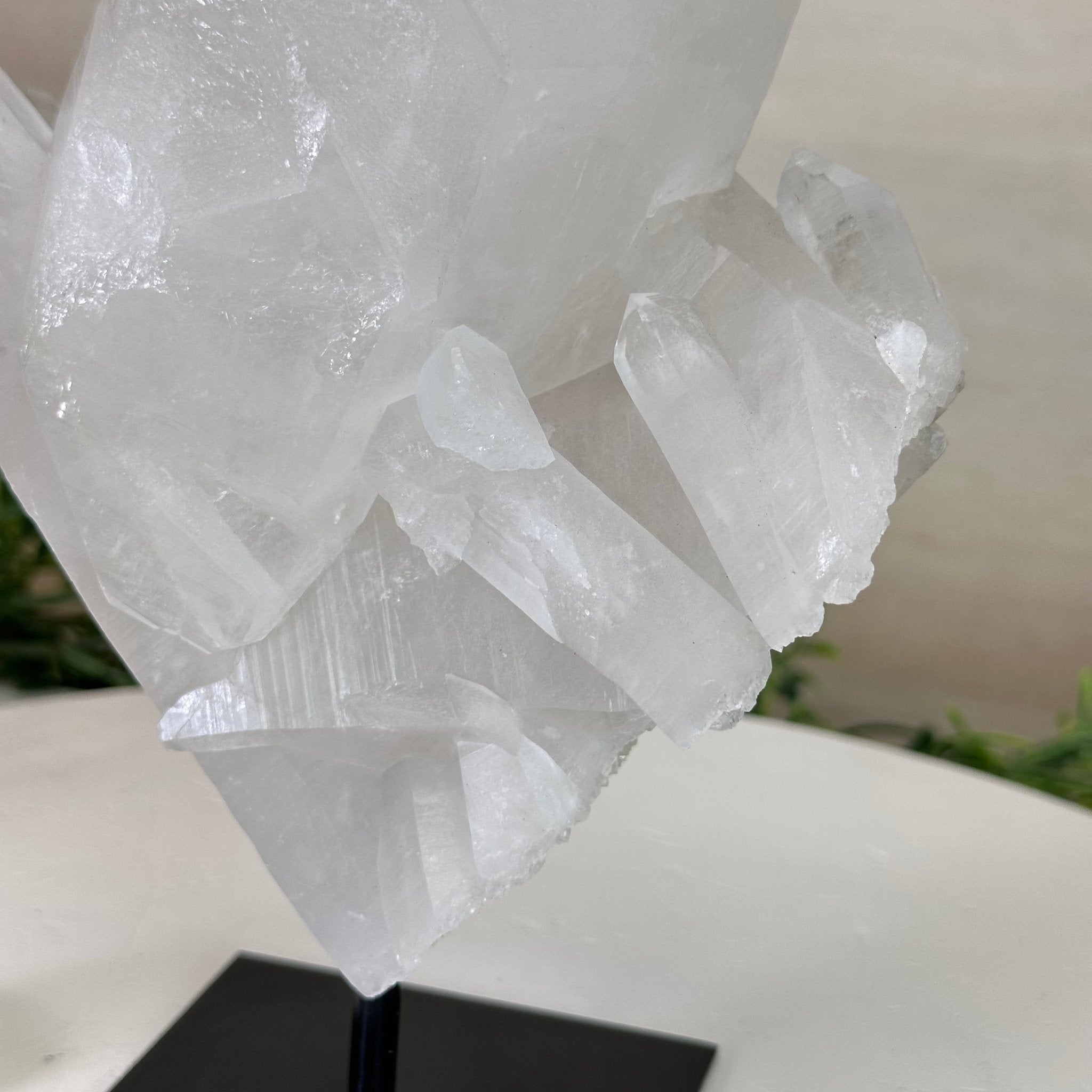 Clear Quartz Crystal Point on a Metal Stand, 4.4 lbs & 10.2" Tall #3122CQ - 026 - Brazil GemsBrazil GemsClear Quartz Crystal Point on a Metal Stand, 4.4 lbs & 10.2" Tall #3122CQ - 026Crystal Points3122CQ - 026