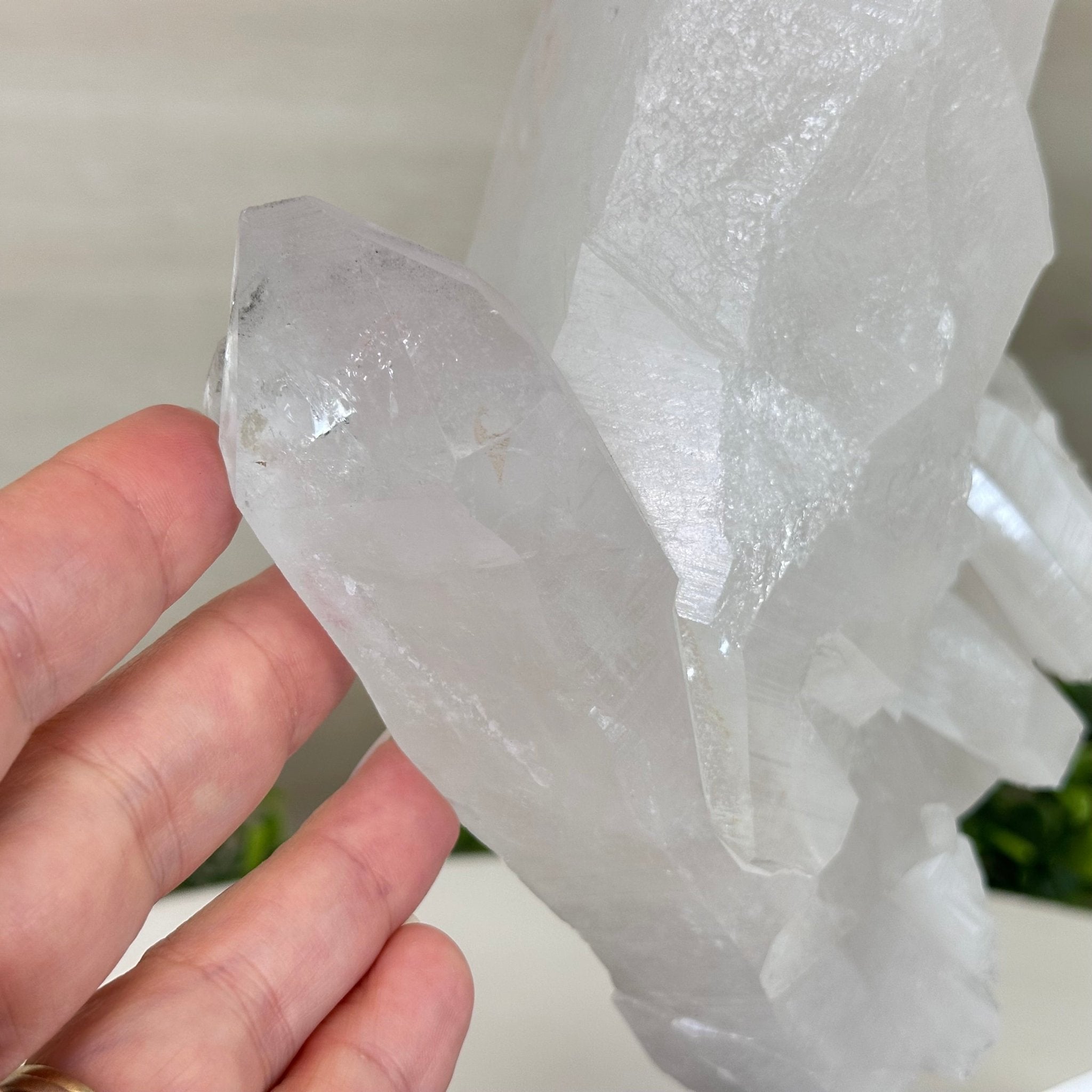 Clear Quartz Crystal Point on a Metal Stand, 4.4 lbs & 10.2" Tall #3122CQ - 026 - Brazil GemsBrazil GemsClear Quartz Crystal Point on a Metal Stand, 4.4 lbs & 10.2" Tall #3122CQ - 026Crystal Points3122CQ - 026