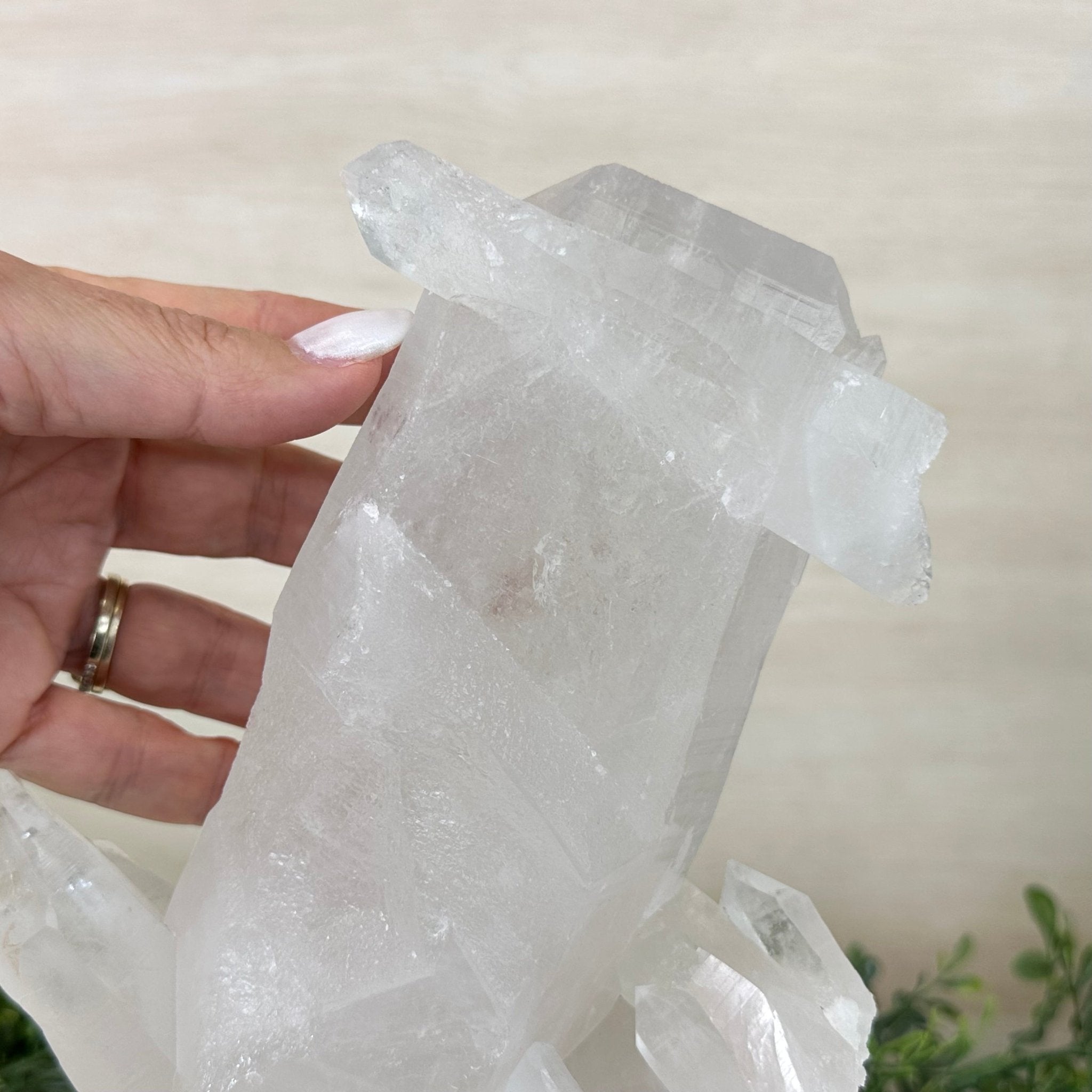 Clear Quartz Crystal Point on a Metal Stand, 4.4 lbs & 10.2" Tall #3122CQ - 026 - Brazil GemsBrazil GemsClear Quartz Crystal Point on a Metal Stand, 4.4 lbs & 10.2" Tall #3122CQ - 026Crystal Points3122CQ - 026