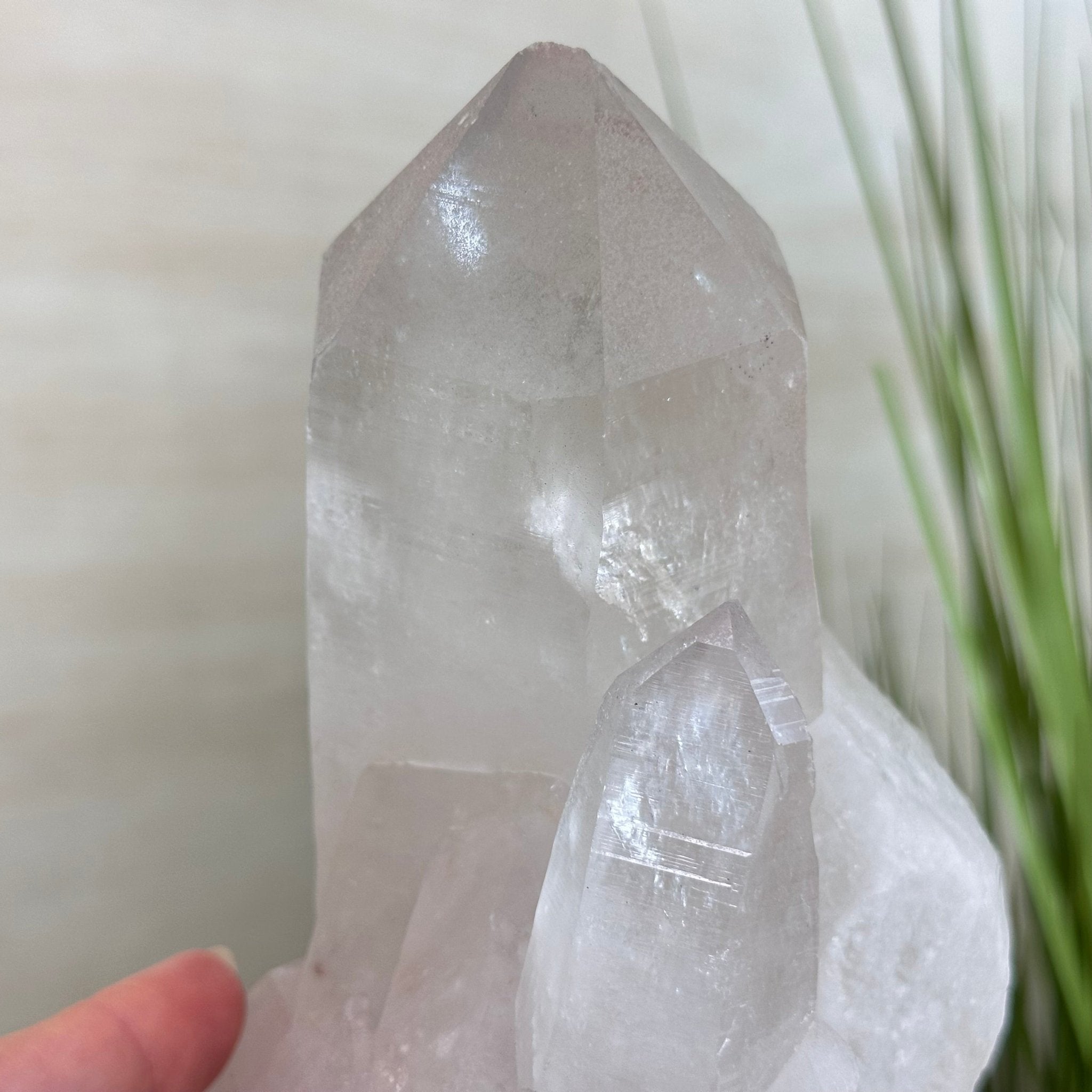 Clear Quartz Crystal Point on a Metal Stand, 5 lbs & 10.4" Tall #3122CQ - 027 - Brazil GemsBrazil GemsClear Quartz Crystal Point on a Metal Stand, 5 lbs & 10.4" Tall #3122CQ - 027Crystal Points3122CQ - 027