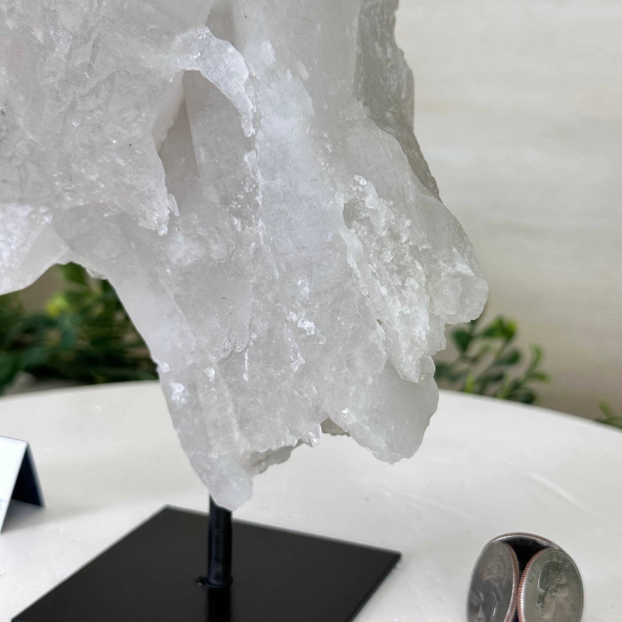 Clear Quartz Crystal Point on a Metal Stand, 5 lbs & 10.4" Tall #3122CQ - 027 - Brazil GemsBrazil GemsClear Quartz Crystal Point on a Metal Stand, 5 lbs & 10.4" Tall #3122CQ - 027Crystal Points3122CQ - 027