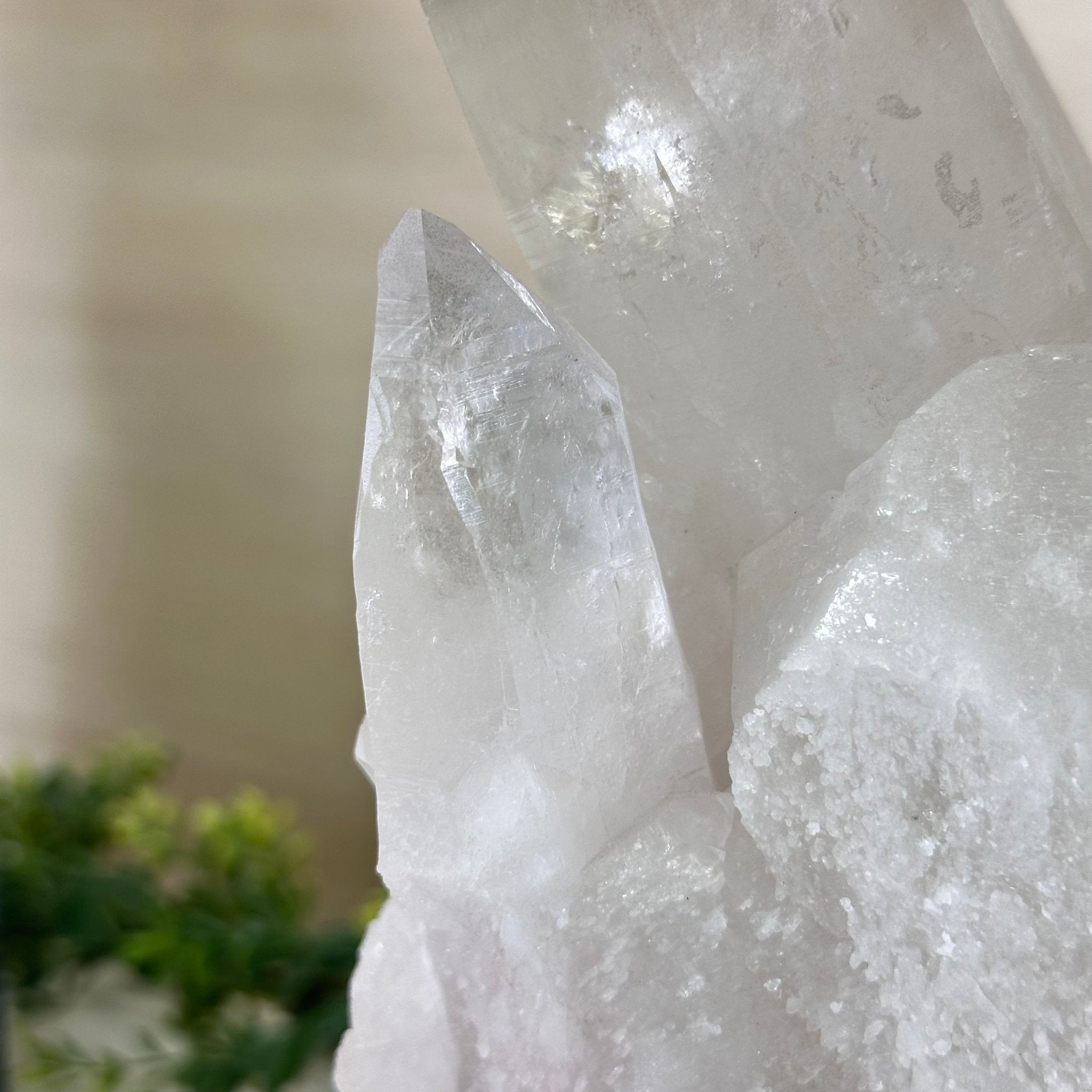 Clear Quartz Crystal Point on a Metal Stand, 5 lbs & 10.4" Tall #3122CQ - 027 - Brazil GemsBrazil GemsClear Quartz Crystal Point on a Metal Stand, 5 lbs & 10.4" Tall #3122CQ - 027Crystal Points3122CQ - 027