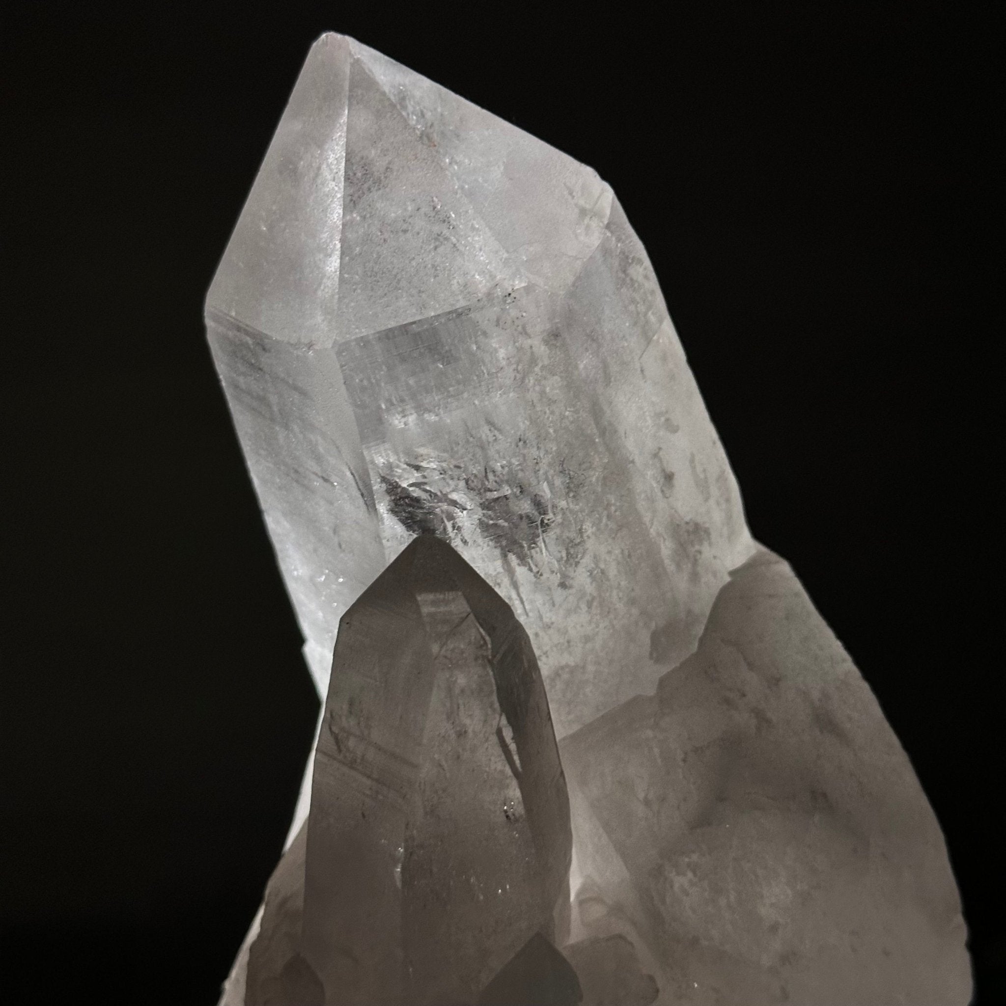 Clear Quartz Crystal Point on a Metal Stand, 5 lbs & 10.4" Tall #3122CQ - 027 - Brazil GemsBrazil GemsClear Quartz Crystal Point on a Metal Stand, 5 lbs & 10.4" Tall #3122CQ - 027Crystal Points3122CQ - 027