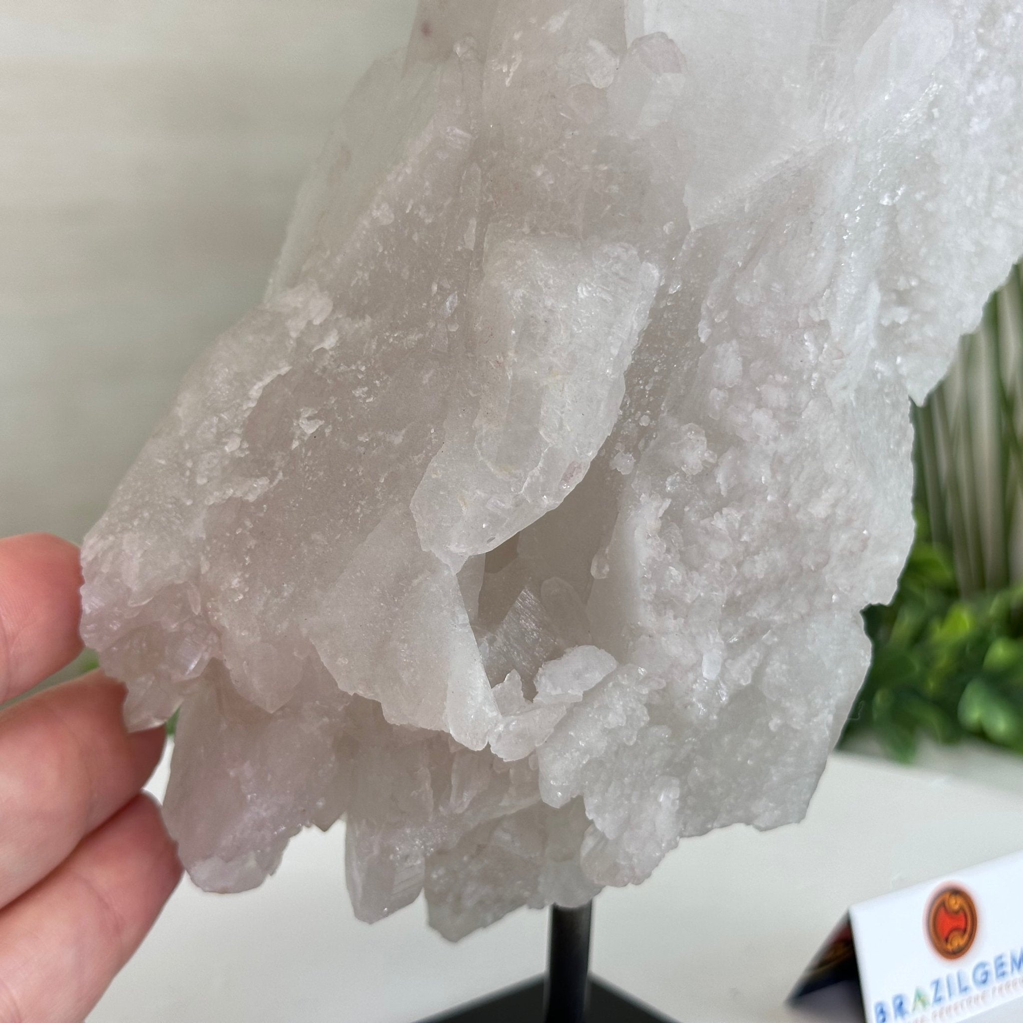 Clear Quartz Crystal Point on a Metal Stand, 5 lbs & 10.4" Tall #3122CQ - 027 - Brazil GemsBrazil GemsClear Quartz Crystal Point on a Metal Stand, 5 lbs & 10.4" Tall #3122CQ - 027Crystal Points3122CQ - 027