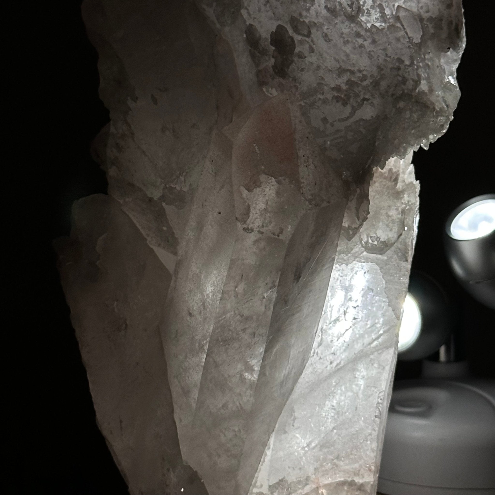 Clear Quartz Crystal Point on a Metal Stand, 5.1 lbs & 12.6" Tall #3122CQ - 017 - Brazil GemsBrazil GemsClear Quartz Crystal Point on a Metal Stand, 5.1 lbs & 12.6" Tall #3122CQ - 017Crystal Points3122CQ - 017