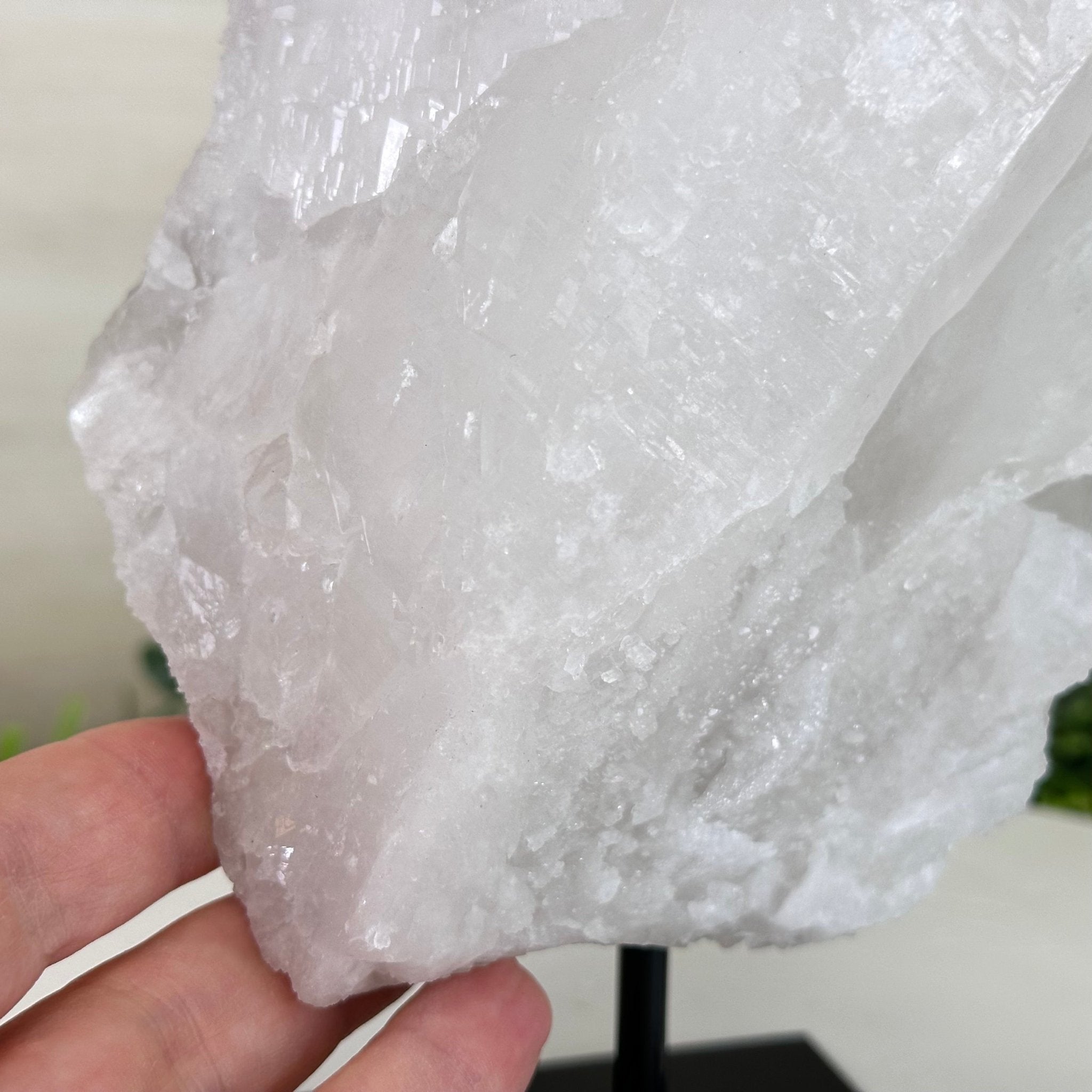 Clear Quartz Crystal Point on a Metal Stand, 8.2 lbs & 10.6" Tall #3122CQ - 018 - Brazil GemsBrazil GemsClear Quartz Crystal Point on a Metal Stand, 8.2 lbs & 10.6" Tall #3122CQ - 018Crystal Points