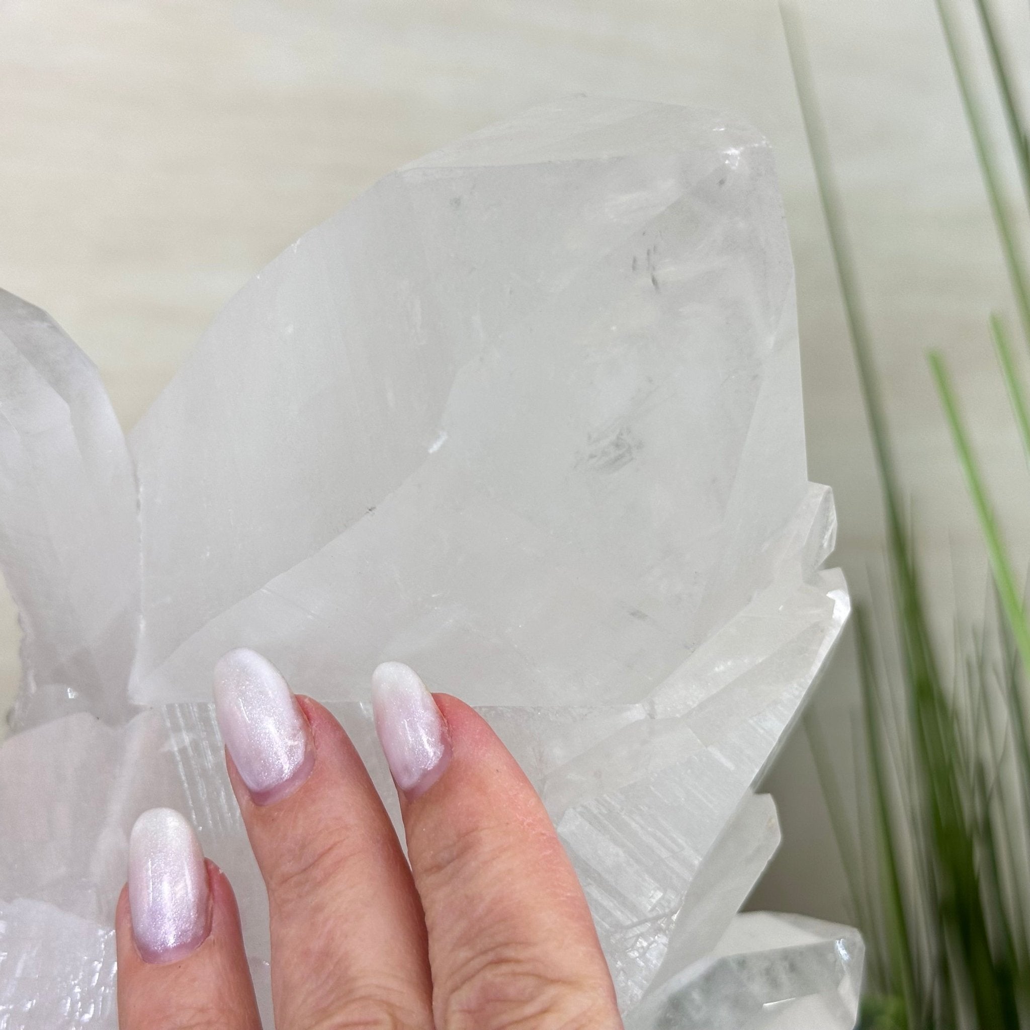 Clear Quartz Crystal Point on a Metal Stand, 8.2 lbs & 10.6" Tall #3122CQ - 018 - Brazil GemsBrazil GemsClear Quartz Crystal Point on a Metal Stand, 8.2 lbs & 10.6" Tall #3122CQ - 018Crystal Points