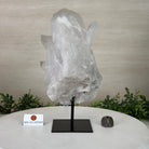 Clear Quartz Crystal Point on a Metal Stand, 8.2 lbs & 10.6" Tall #3122CQ - 018 - Brazil GemsBrazil GemsClear Quartz Crystal Point on a Metal Stand, 8.2 lbs & 10.6" Tall #3122CQ - 018Crystal Points