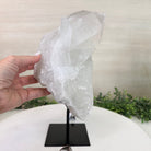 Clear Quartz Crystal Point on a Metal Stand, 8.2 lbs & 10.6" Tall #3122CQ - 018 - Brazil GemsBrazil GemsClear Quartz Crystal Point on a Metal Stand, 8.2 lbs & 10.6" Tall #3122CQ - 018Crystal Points