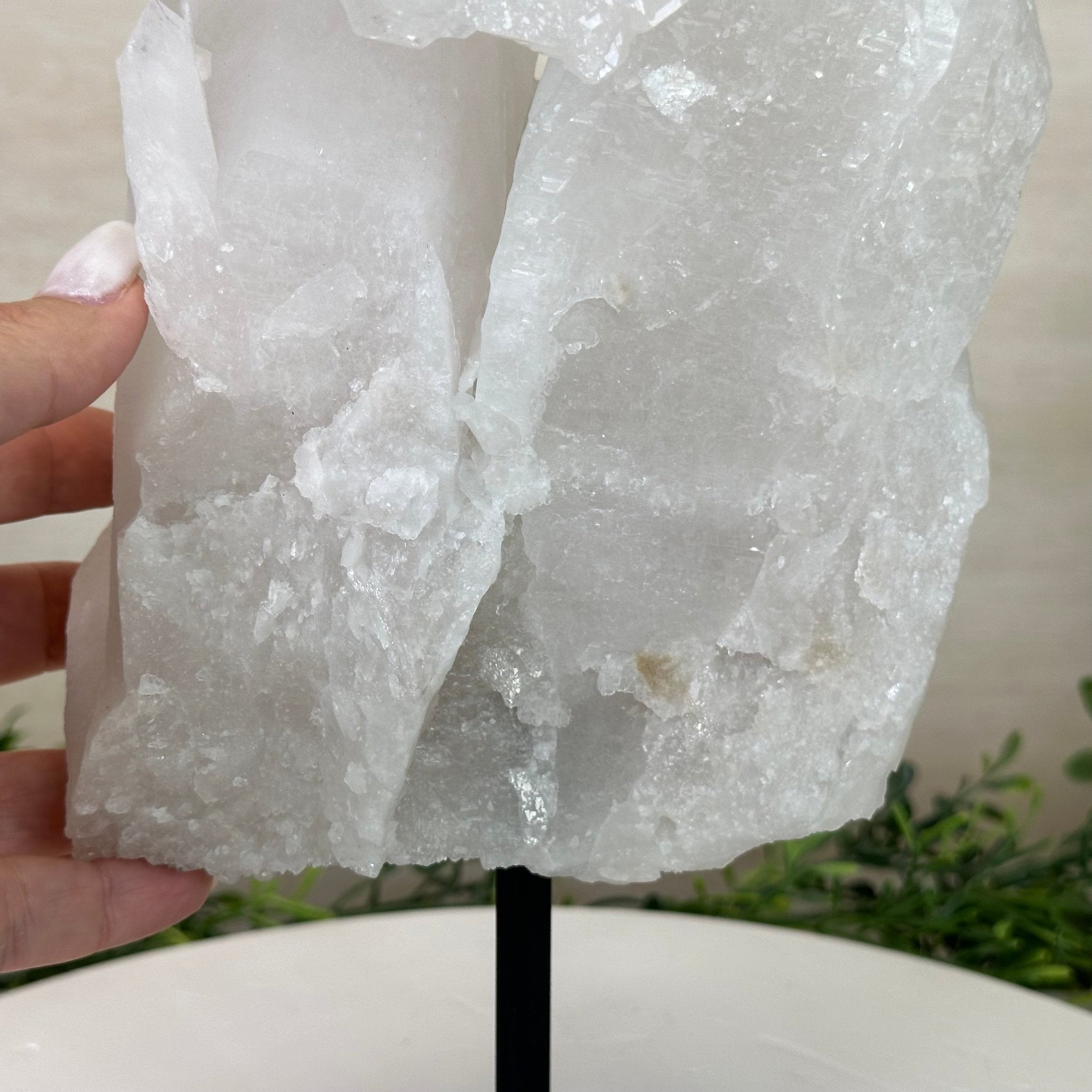 Clear Quartz Crystal Point on a Metal Stand, 9.8 lbs & 13.9" Tall #3122CQ - 028 - Brazil GemsBrazil GemsClear Quartz Crystal Point on a Metal Stand, 9.8 lbs & 13.9" Tall #3122CQ - 028Crystal Points3122CQ - 028