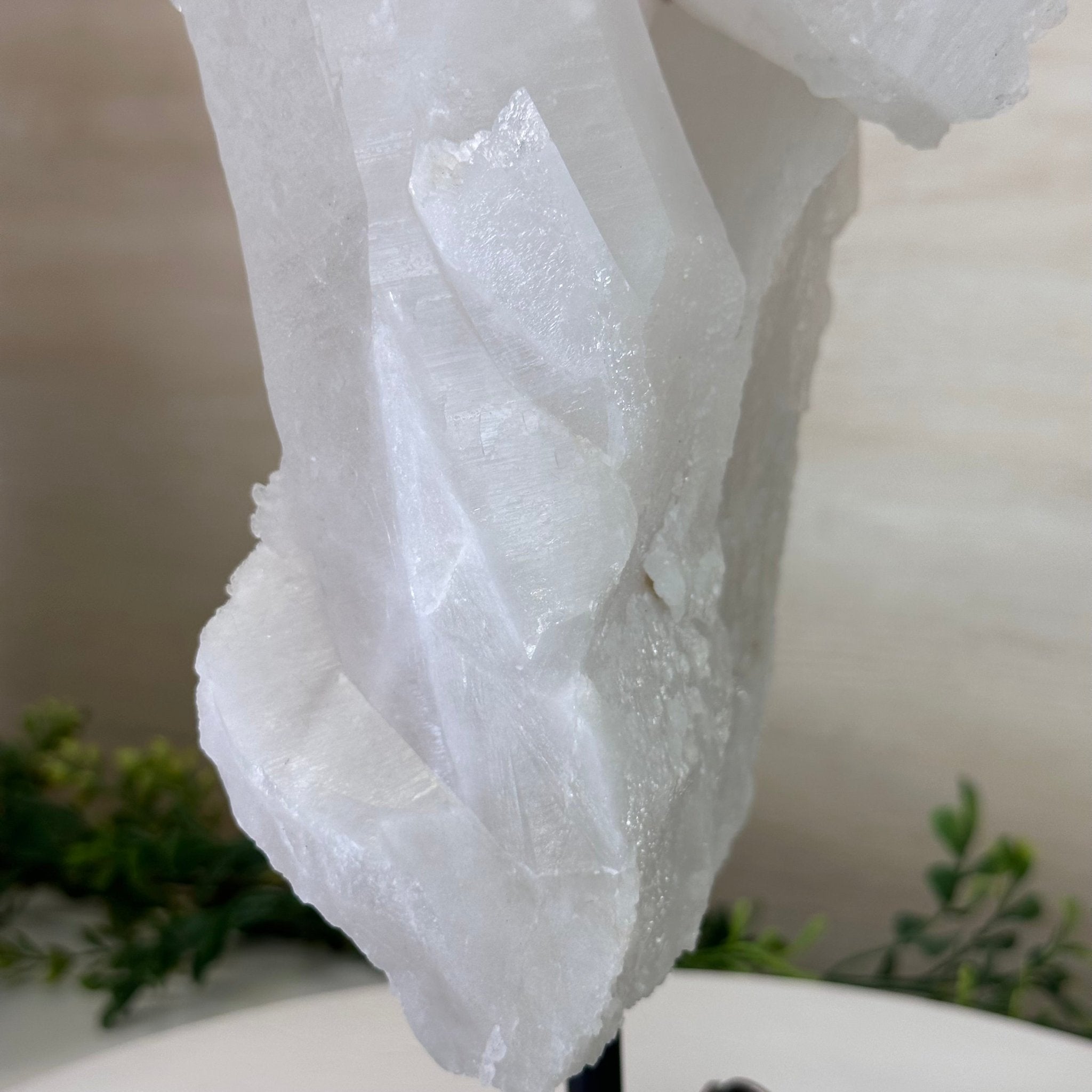 Clear Quartz Crystal Point on a Metal Stand, 9.8 lbs & 13.9" Tall #3122CQ - 028 - Brazil GemsBrazil GemsClear Quartz Crystal Point on a Metal Stand, 9.8 lbs & 13.9" Tall #3122CQ - 028Crystal Points3122CQ - 028