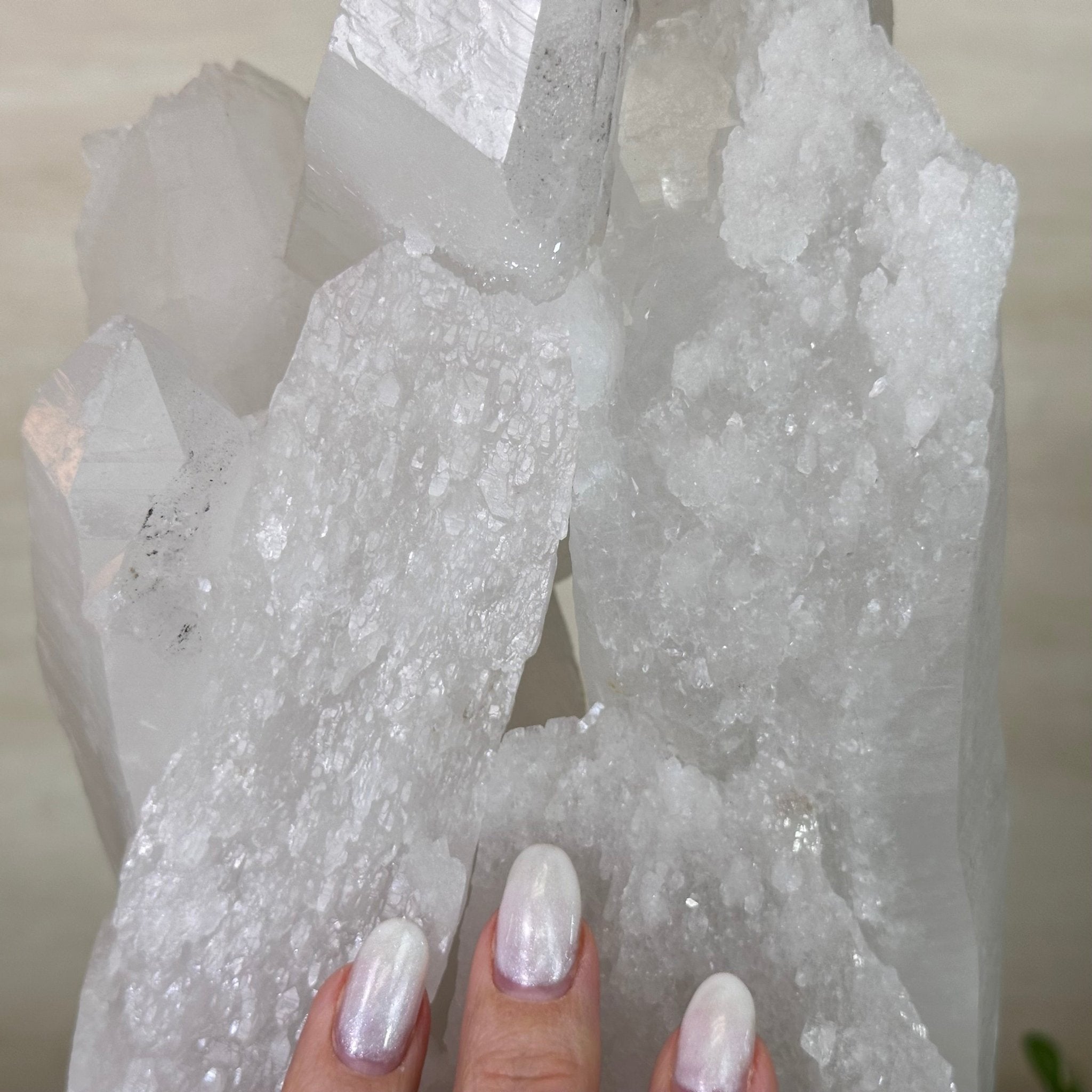 Clear Quartz Crystal Point on a Metal Stand, 9.8 lbs & 13.9" Tall #3122CQ - 028 - Brazil GemsBrazil GemsClear Quartz Crystal Point on a Metal Stand, 9.8 lbs & 13.9" Tall #3122CQ - 028Crystal Points3122CQ - 028