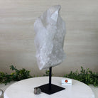 Clear Quartz Crystal Point on a Metal Stand, 9.8 lbs & 13.9" Tall #3122CQ - 028 - Brazil GemsBrazil GemsClear Quartz Crystal Point on a Metal Stand, 9.8 lbs & 13.9" Tall #3122CQ - 028Crystal Points3122CQ - 028