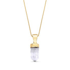 Clear Quartz Polished Point 18K Gold Plated Necklace - Brazil GemsBrazil GemsClear Quartz Polished Point 18K Gold Plated NecklaceNecklace12GP0975 - 108