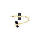 Cuff Gold Plated Bracelet w/ 2 Column Shaped Natural Gemstones - Brazil GemsBrazil GemsCuff Gold Plated Bracelet w/ 2 Column Shaped Natural GemstonesBracelet10GP9369 - 104