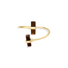 Cuff Gold Plated Bracelet w/ 2 Column Shaped Natural Gemstones - Brazil GemsBrazil GemsCuff Gold Plated Bracelet w/ 2 Column Shaped Natural GemstonesBracelet10GP9369 - 132