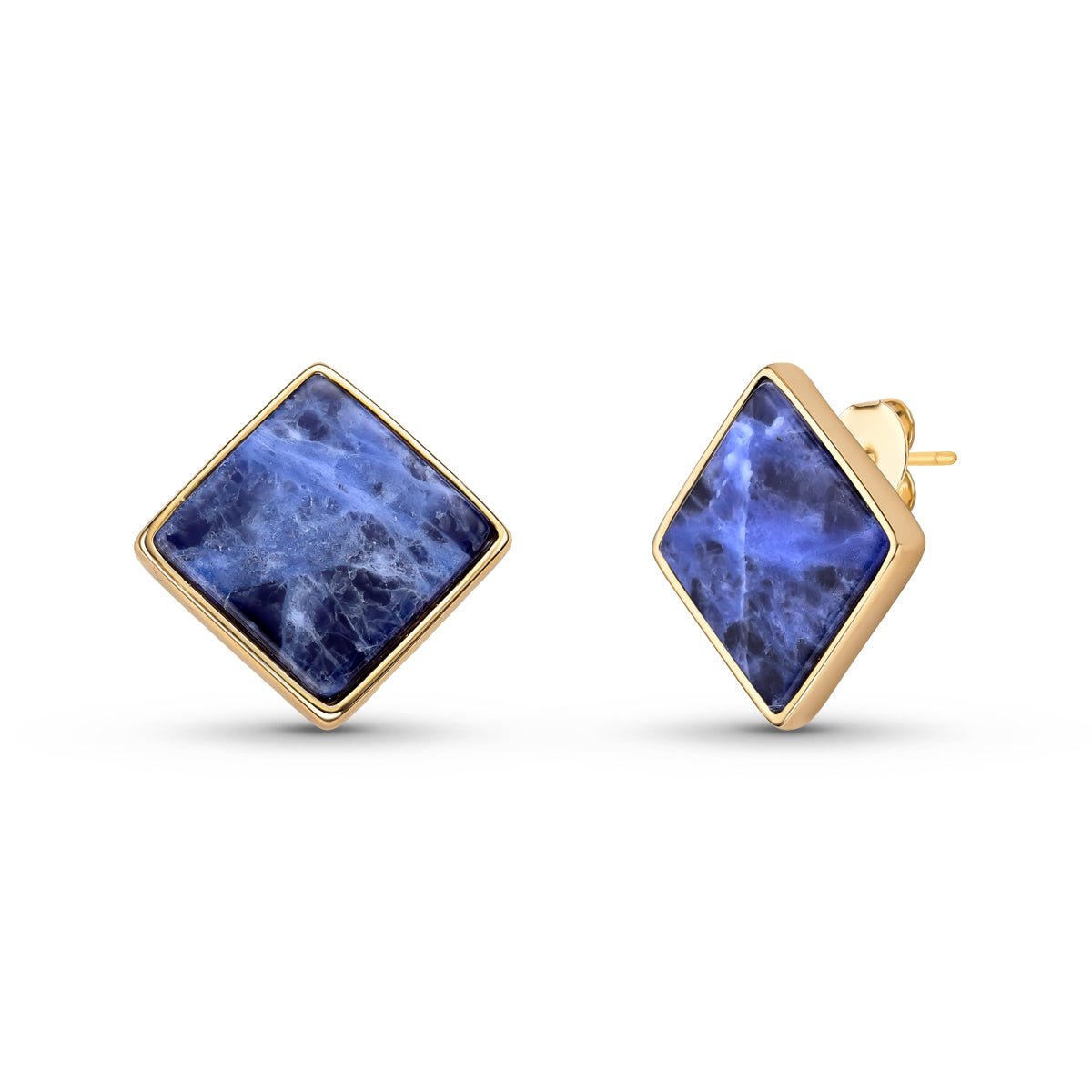 Drop Style 18K Gold Plated Earrings w/ Square Shaped Natural Gemstones - Brazil GemsBrazil GemsDrop Style 18K Gold Plated Earrings w/ Square Shaped Natural GemstonesEarrings11GP9961 - 130