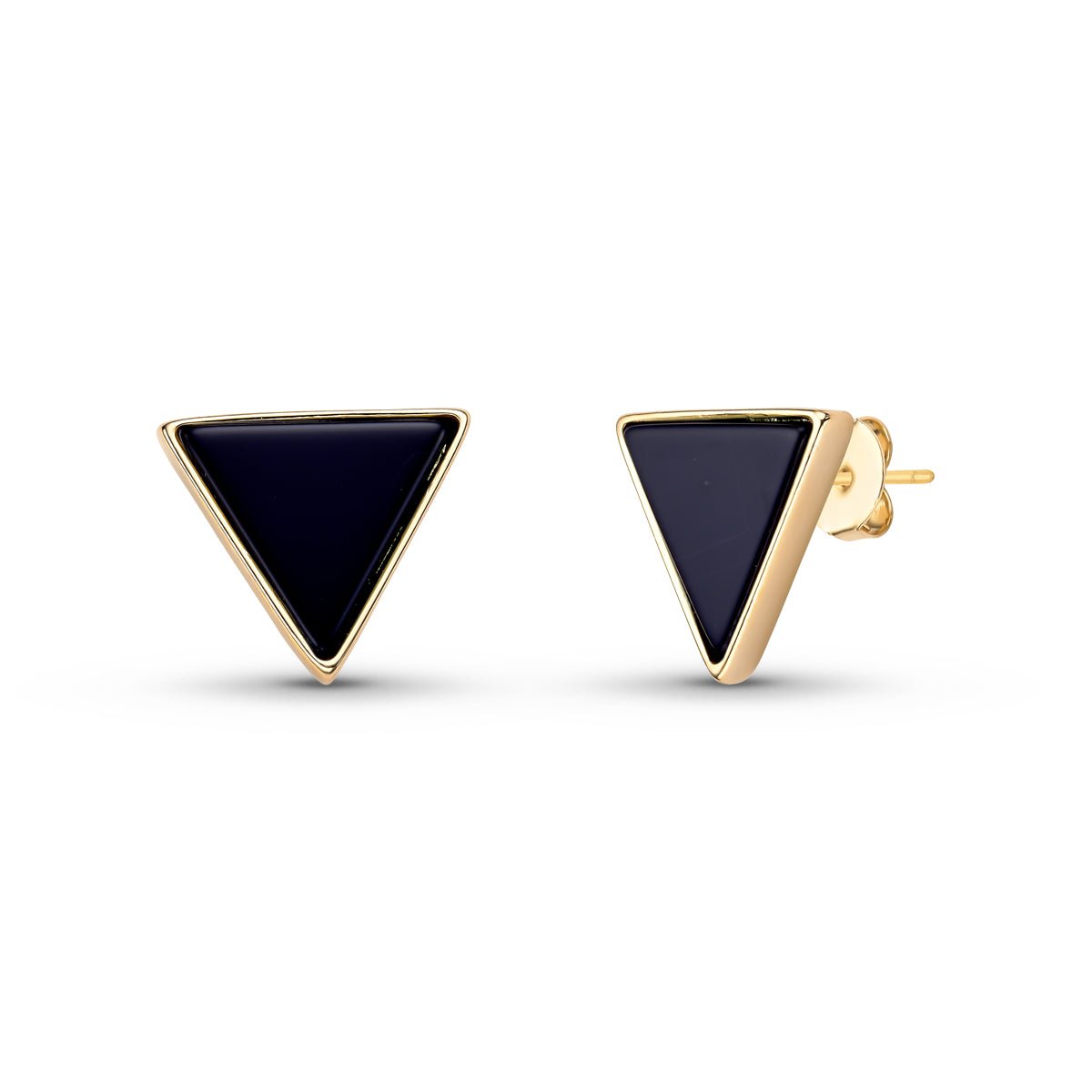 Inspired Stud Earrings 18k 2024 Gold Black