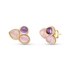 Drop Style 18K Gold Plated Earrings with 3 Natural Gemstones - Brazil GemsBrazil GemsDrop Style 18K Gold Plated Earrings with 3 Natural GemstonesEarrings11GP7292 - 306