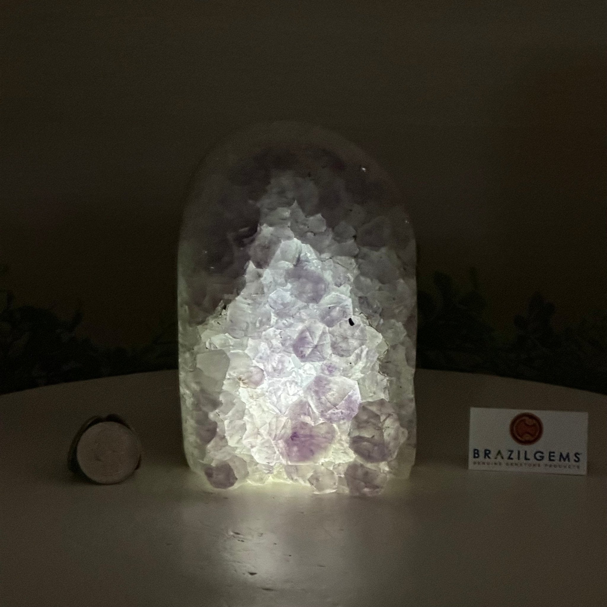 Drusy Amethyst Night Light 2.9 lbs & 5.5" Tall #5800AM - 006 - Brazil GemsBrazil GemsDrusy Amethyst Night Light 2.9 lbs & 5.5" Tall #5800AM - 006Night Lights5800AM - 006